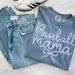 Baseball mama coquette comfort colors tee