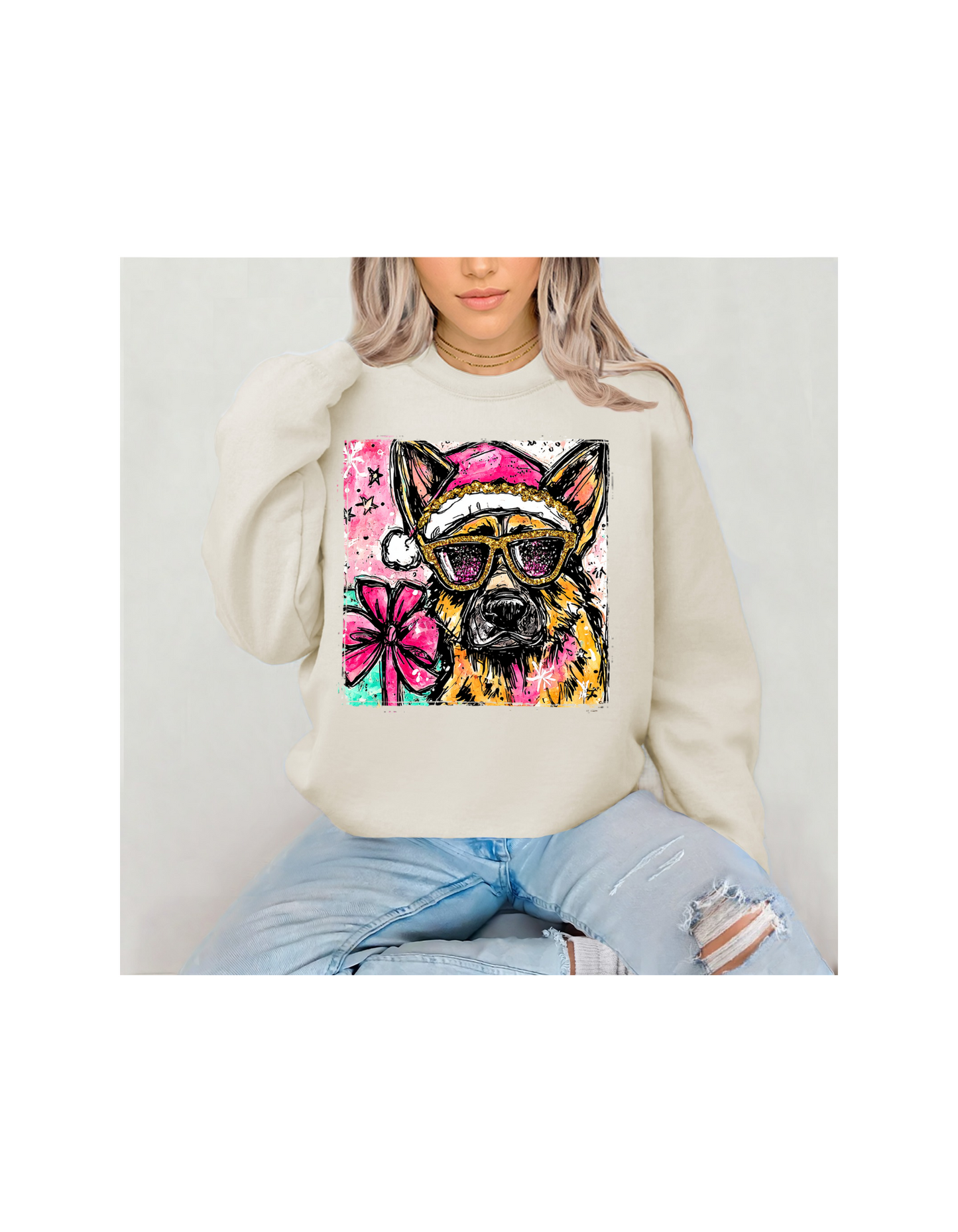 German Shepherd christmas crewneck