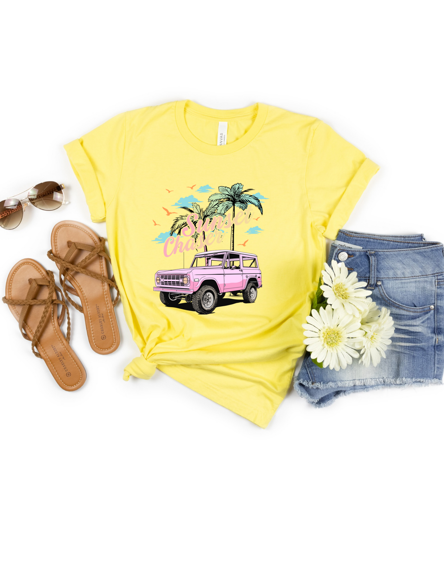 Sunset chaser bronco summer graphic tee