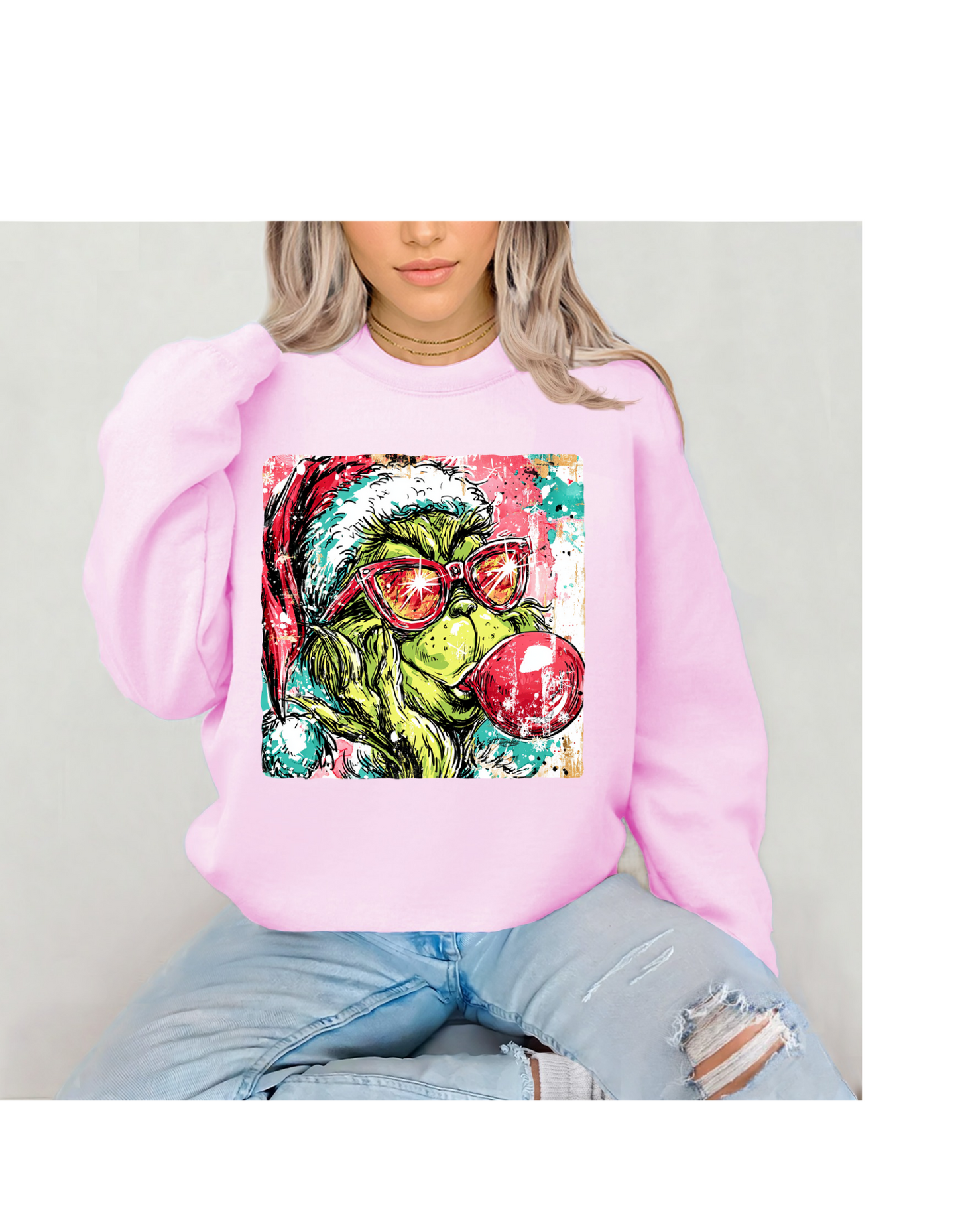 Grinch colorful crewneck sweatshirt