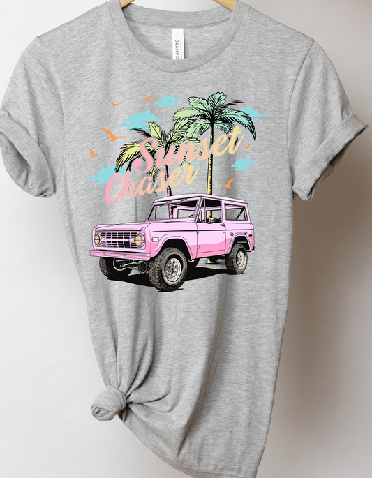 Sunset chaser bronco summer graphic tee