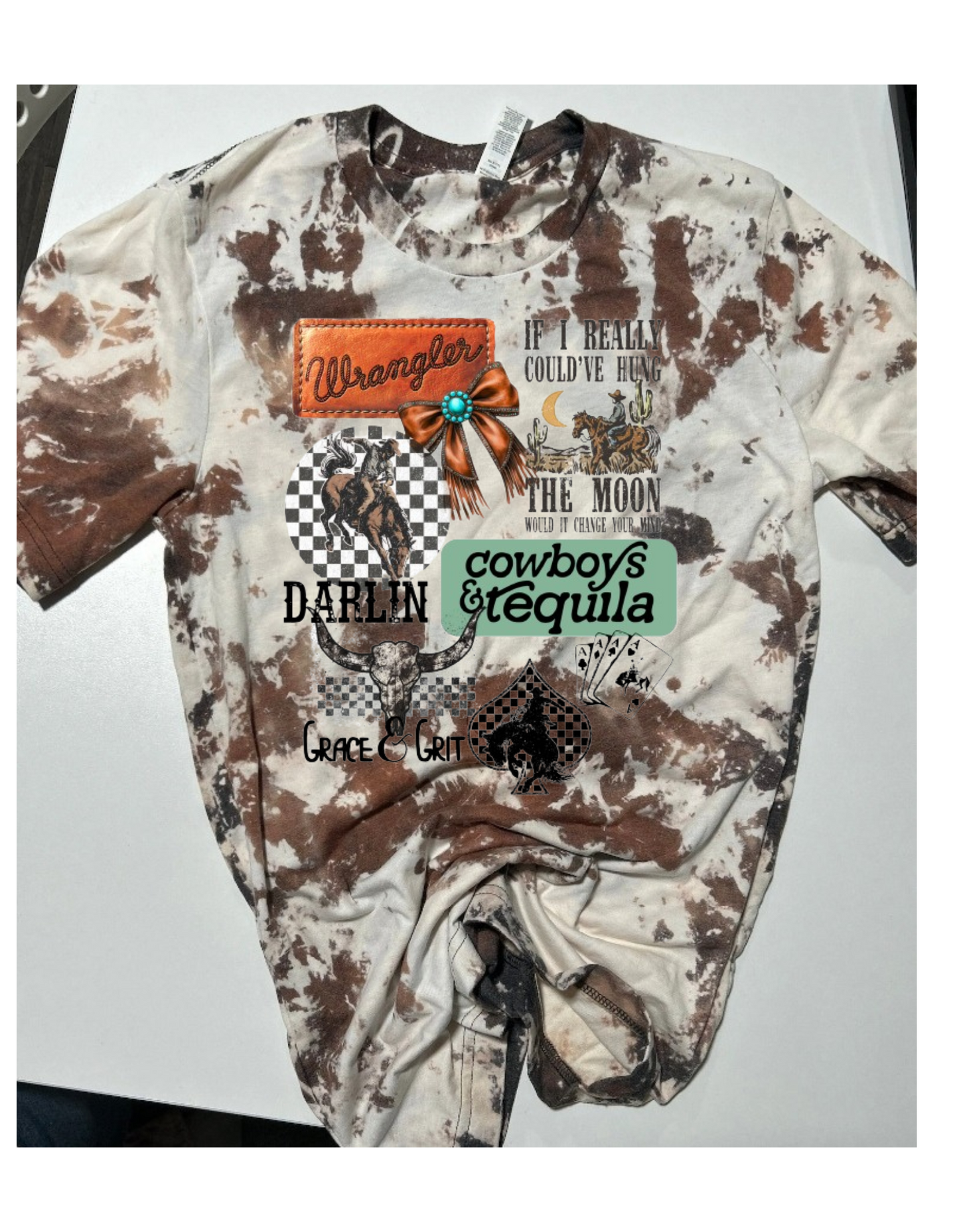 Western cowhide wrangler shirt