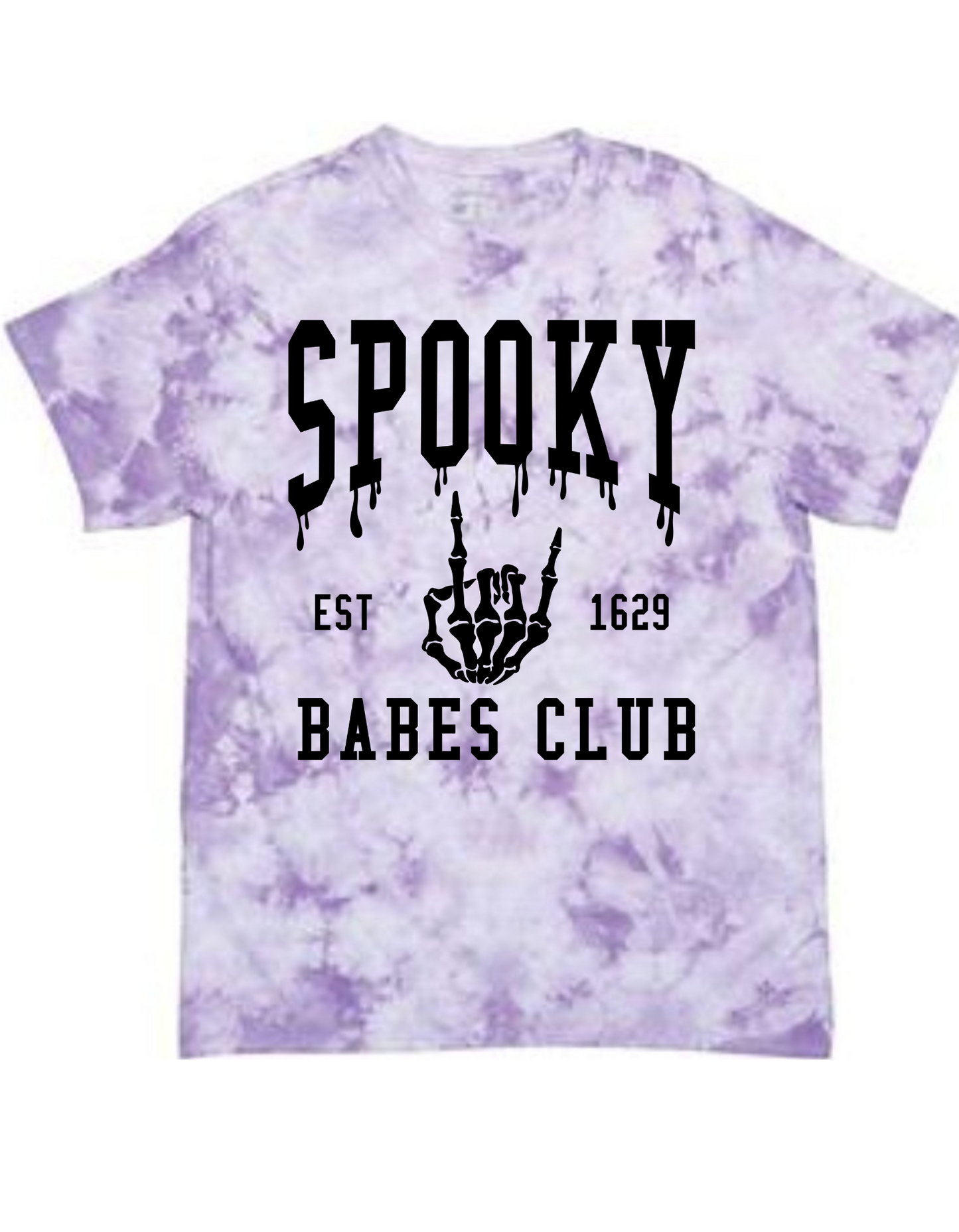 Spooky babes dyed graphic tee