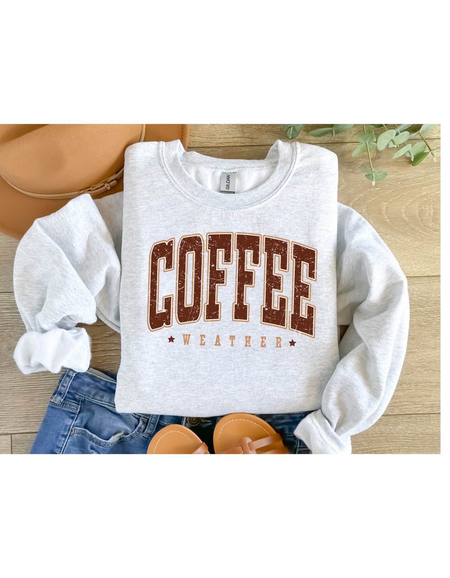 Coffee graphic t shirt / sweatshirt - 4 little hearts