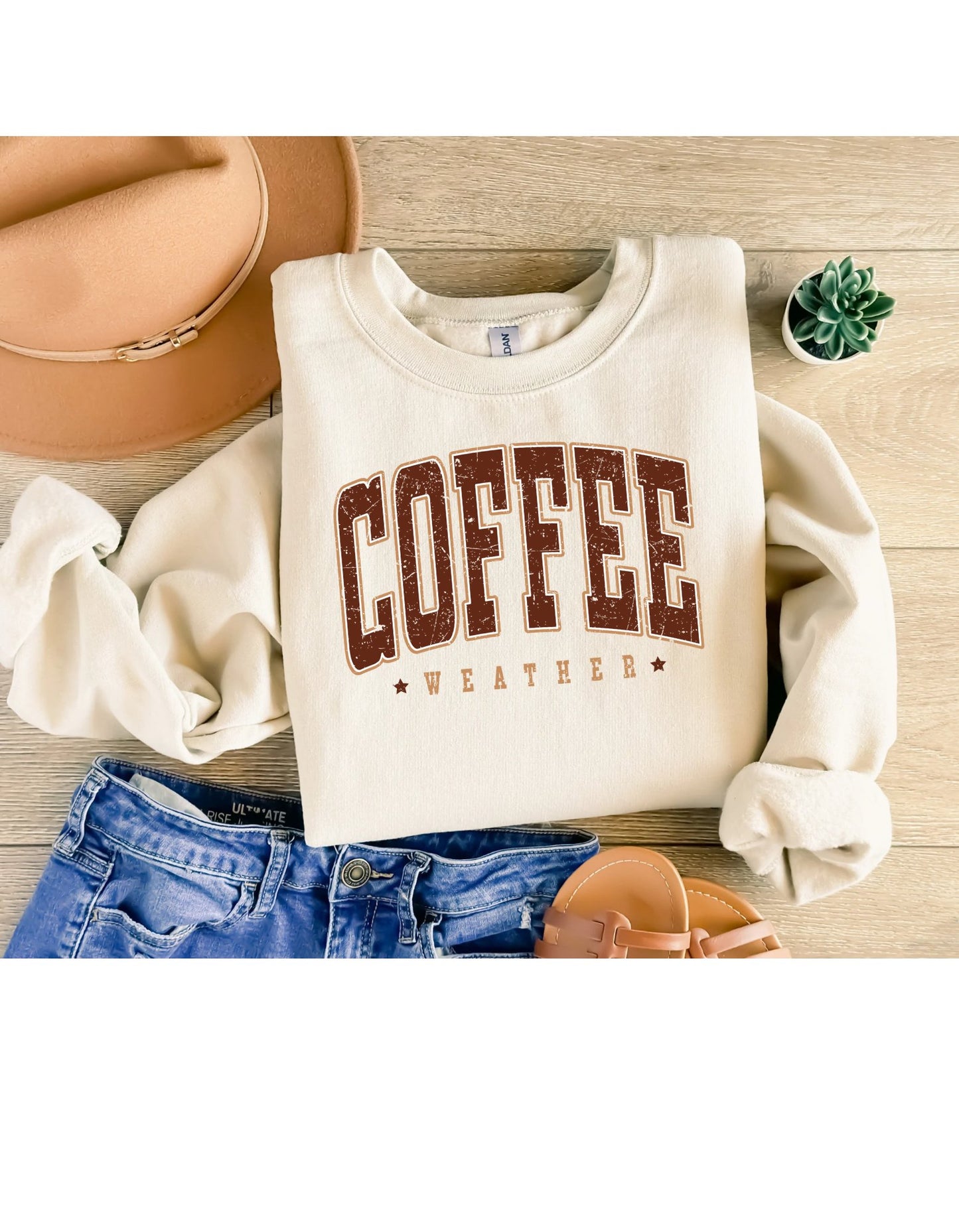 Coffee graphic t shirt / sweatshirt - 4 little hearts