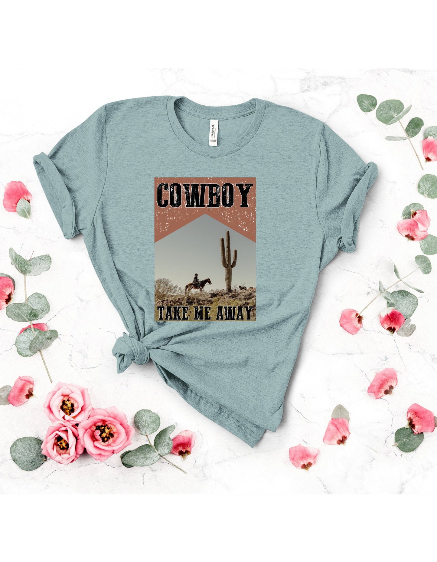Cowboy take me away graphic tee - 4 little hearts