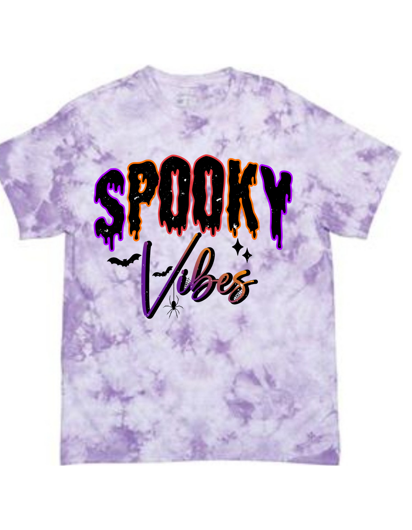 Spooky vibes tie dyed tee