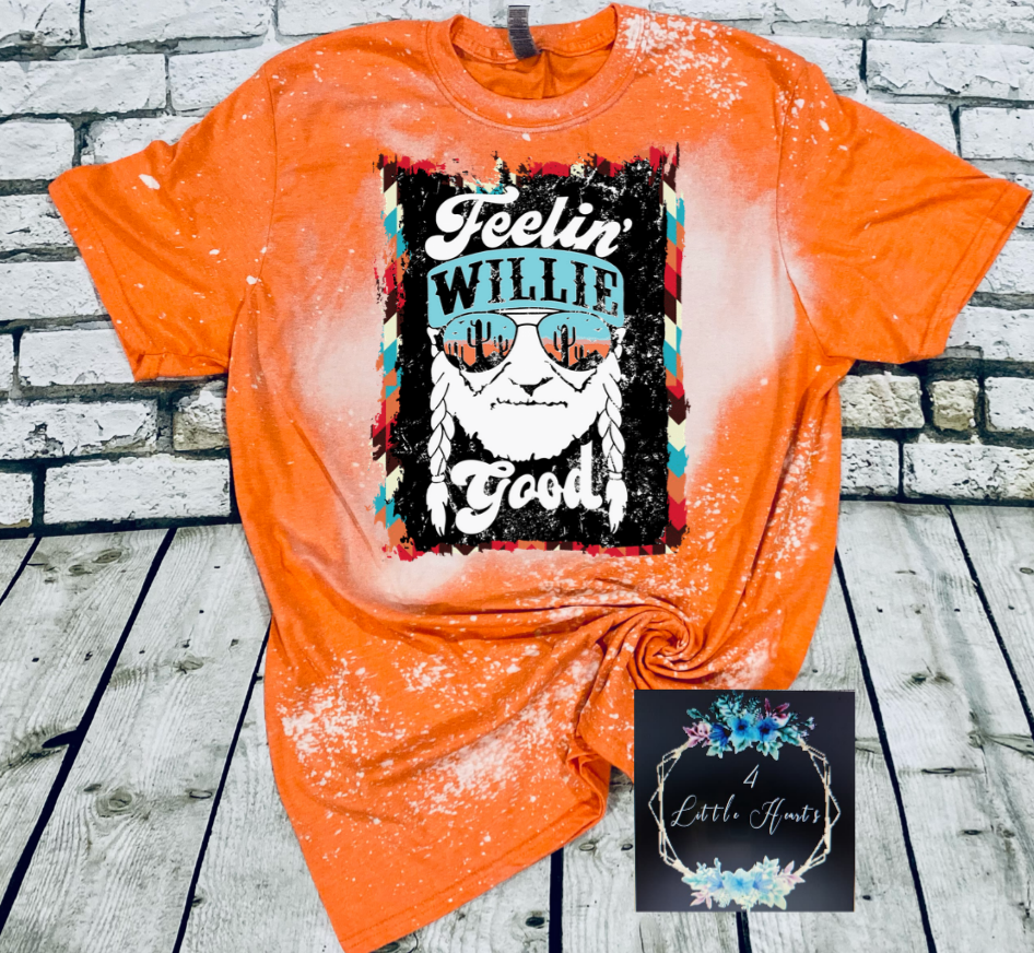 Feelin' willie good tee - 4 little hearts