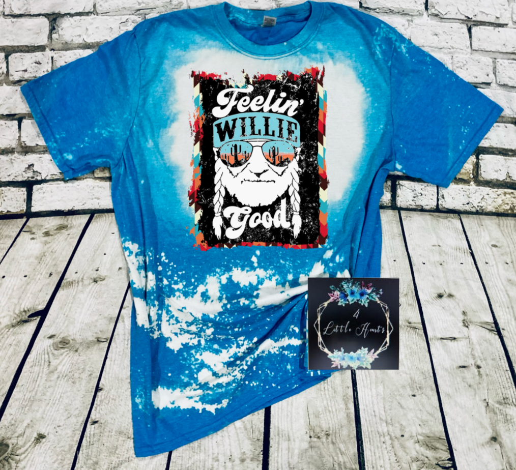 Feelin' willie good tee - 4 little hearts