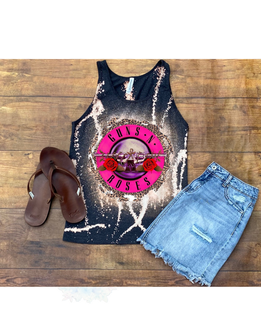 Guns n roses bleached tank top